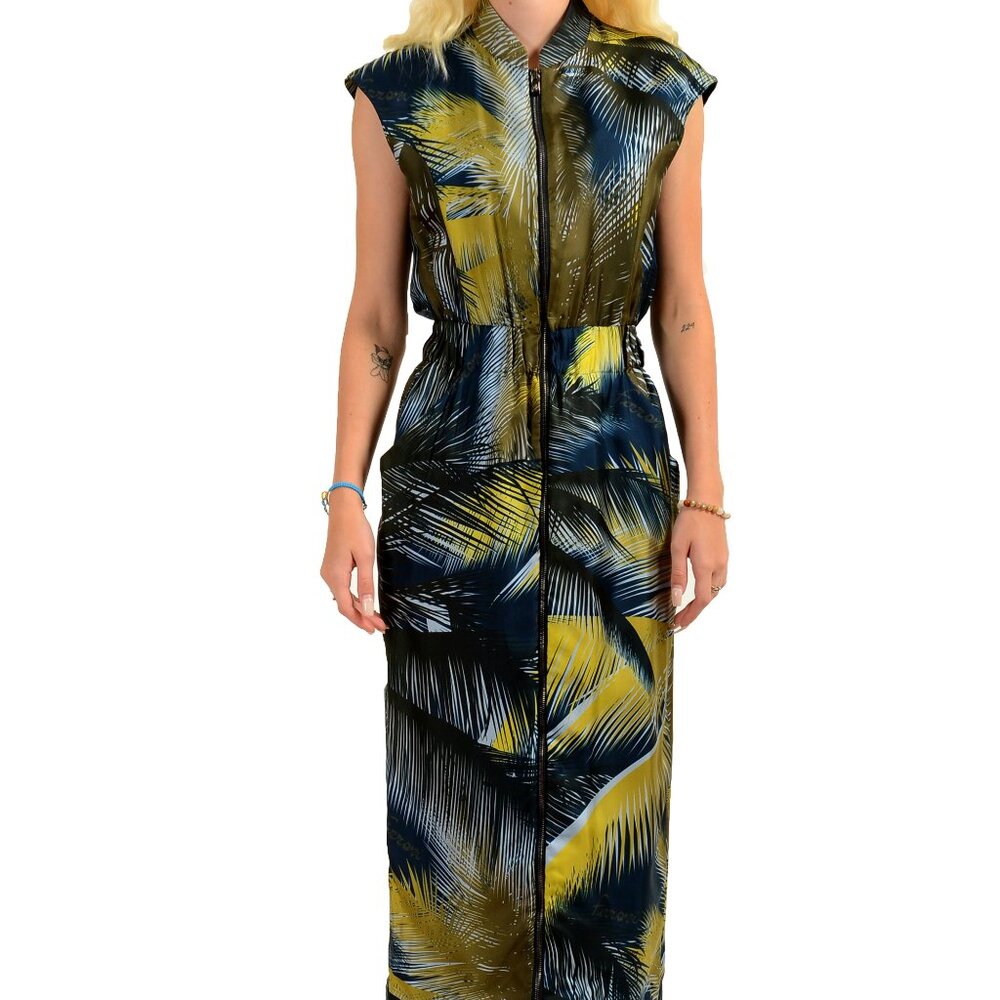Scuderia Ferrari Women's 100% Silk Full Zip Sleeveless Pencil Dress US M IT 42